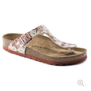 Birkenstock Gizeh Boho Flowers Earth Red Sandal